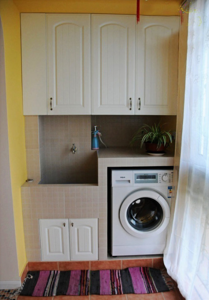 陽臺小怎么設計洗手盆和洗衣機?多種實用的組合方法大全解!